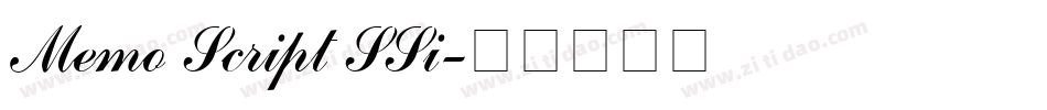 Memo Script SSi字体转换